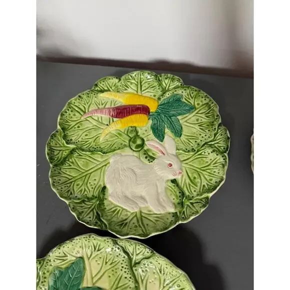 Strata Group Bunny Lane Set Of 4 Salad Desserts Plates Philippines Whimsical VTG - Picture 3 of 6